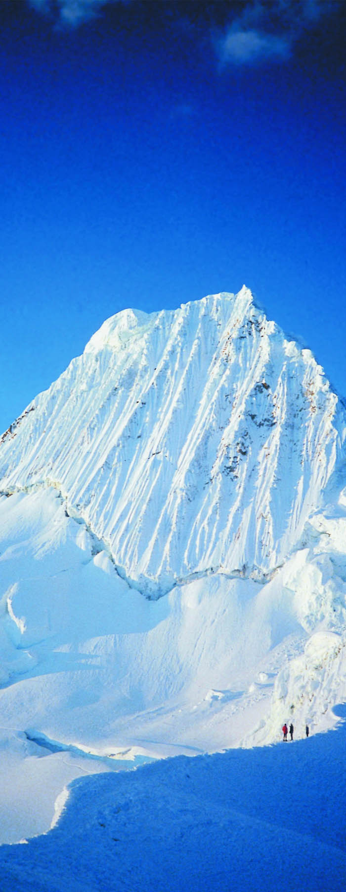 Alpamayo, a snowcapped mountain in Peru